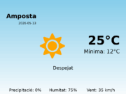 AEMET: El temps per a Amposta – 13 de Maig de 2026
