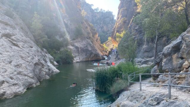 Imatge dels gorgs de la Fontcalda (Gandesa)
